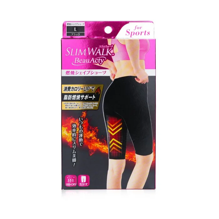 Compression Fat-burning Support Shape Shorts - # Black (size: L) - 1pair