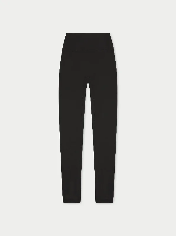 EMBLEM SCULPTING STRETCH LEGGINGS - BLACK