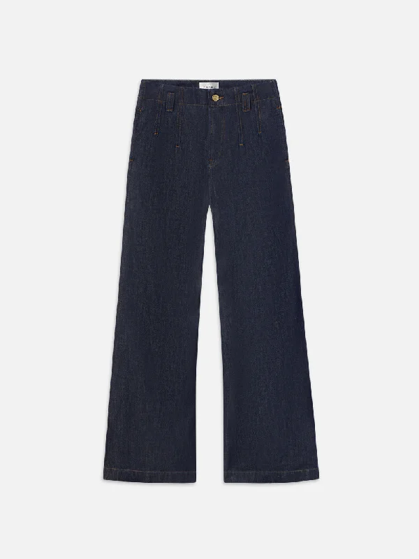 Darted Wide Leg Jean -- Rinse