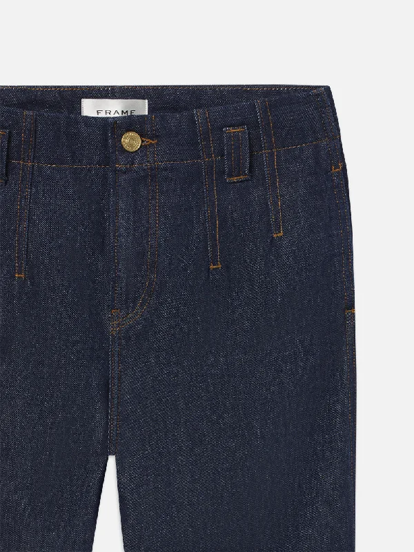 Darted Wide Leg Jean -- Rinse