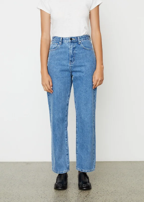 Straight Leg Denim Jeans