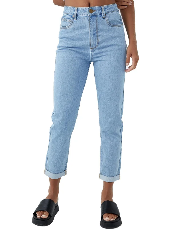 Juniors Womens Ankle Stretch Mom Jeans