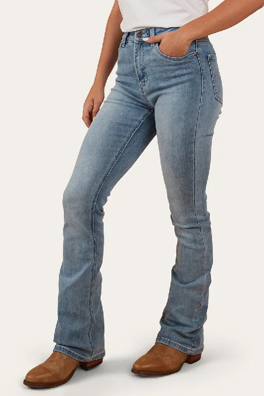 Penny Womens High Rise Bootleg Jean - Light Blue