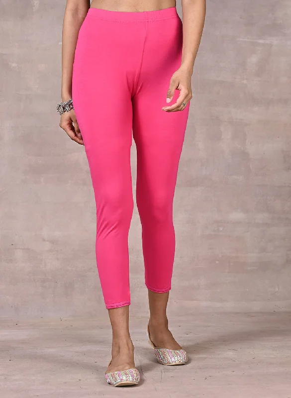 Pink Ankle Length Legging