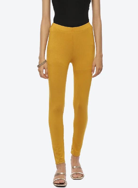 Yellow Ankle Length Legging