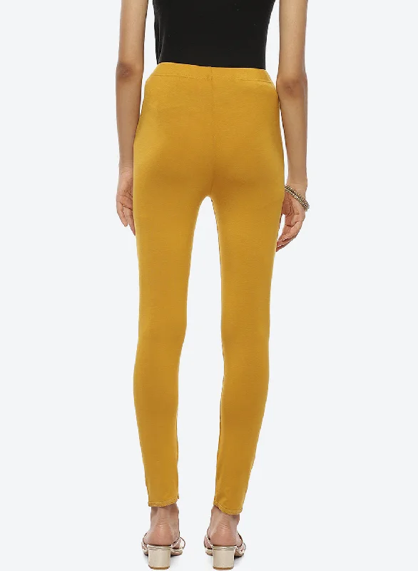 Yellow Ankle Length Legging